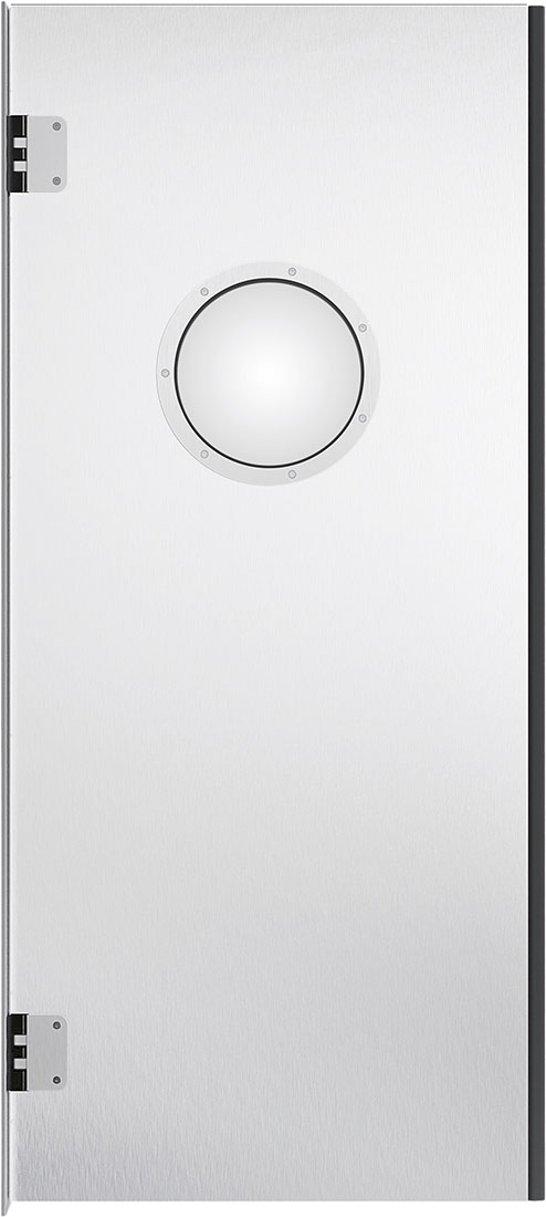 Pendeltür 1-flüglig Edelstahl geschliffen