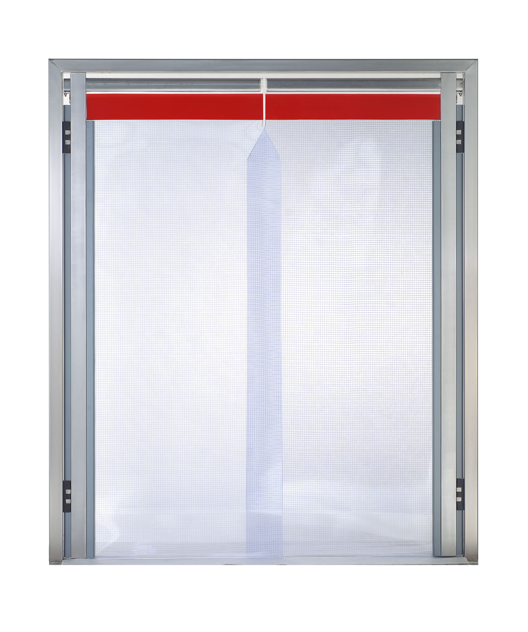 Pendeltür 2-flüglig mit Farbe PVC 100 (180° Öffnungswinkel)