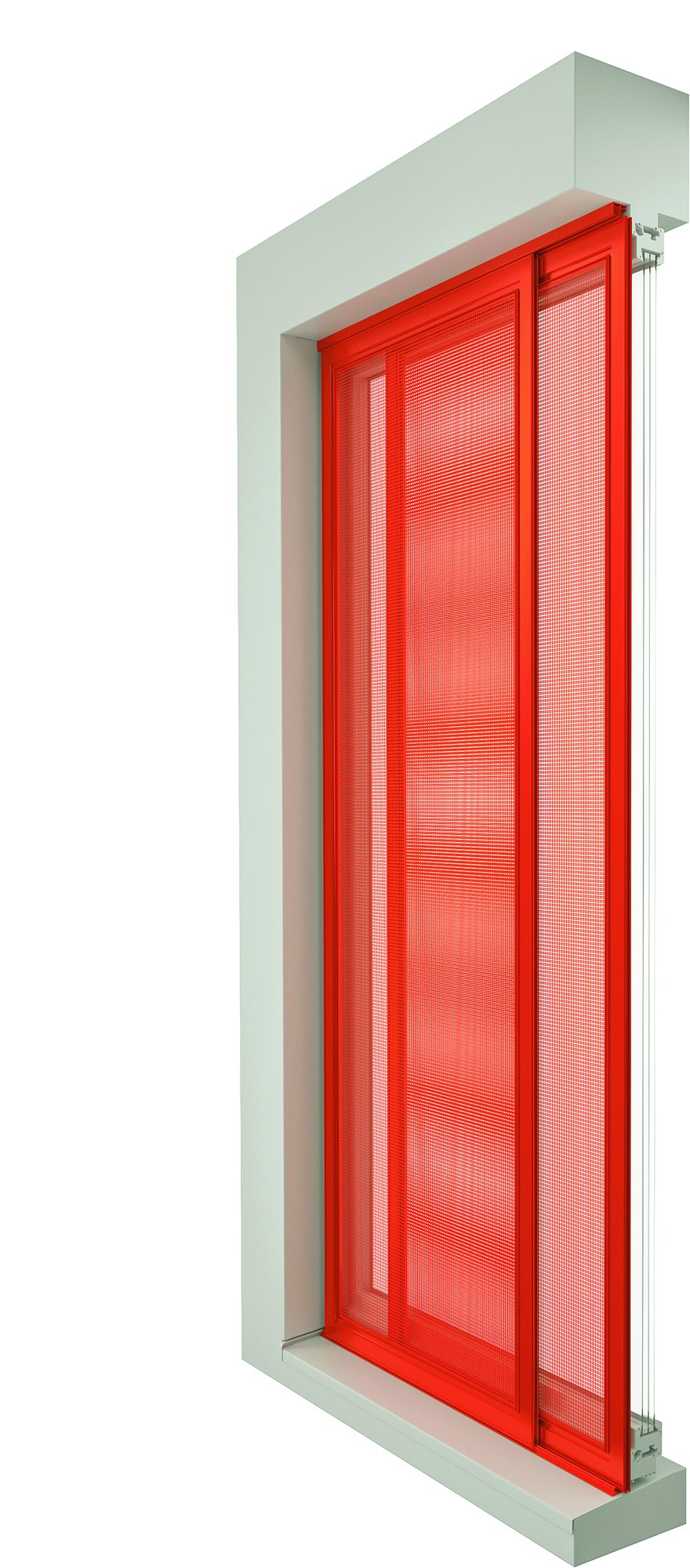 Insektenschutz-Schiebetür (oben gelagert)